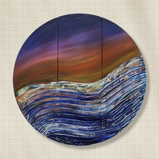 Textured Sunset Waves